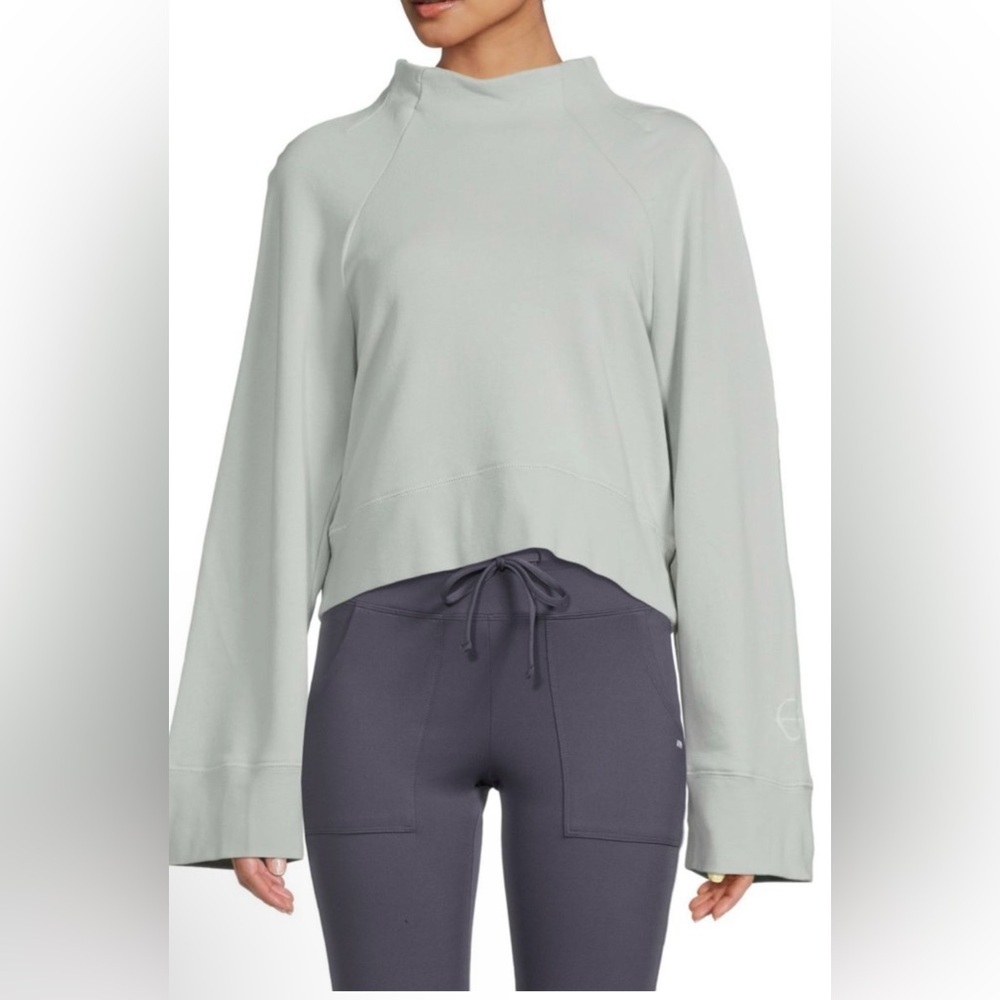 Free People Movement x The Class Mint Long Sleeve Mock Neck Sweatshirt - Size S